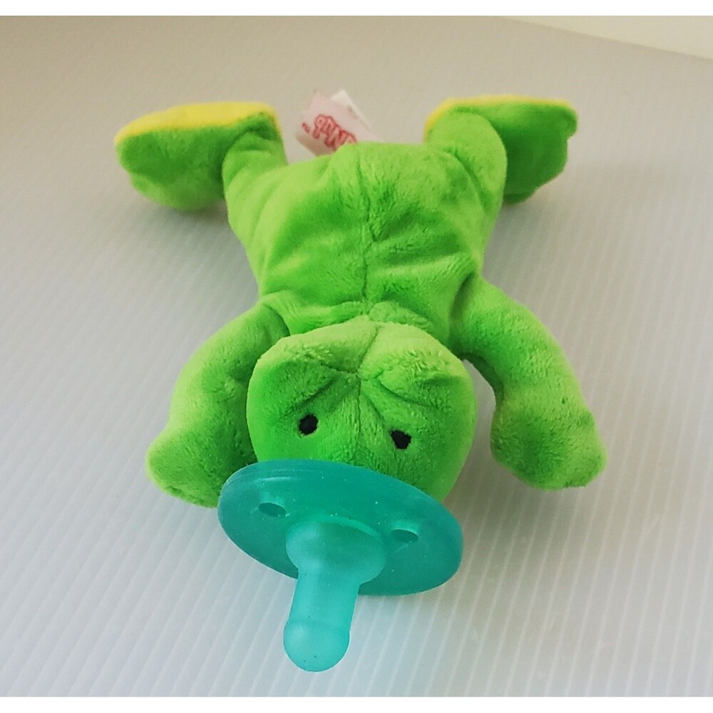 WubbaNub Green Frog Pacifier 0-6 Mos Baby Paci Binky Soother Holder Mary Meyer